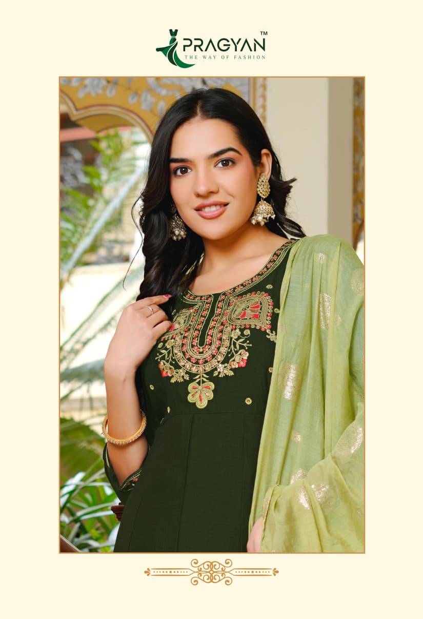 SAMRIDDHI VOL 4 by Pragyan 4001 To 4008 Series Beautiful Fancy Stylish Colourful casual wear Premium Vichitra Dresses At Wholesale Price